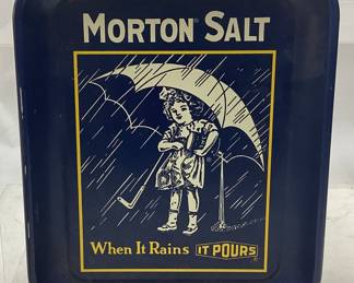 MORTON SALT WHEN IT RAINS IT POURS UMBRELLA GIRL TRAY