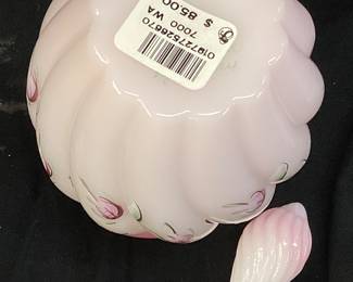 1998 FENTON ROSALENE PERFUME BOTTLE LIMITED #850 w STOPPER