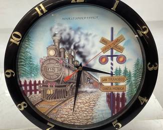 1996 YEN HUEI CHAING TRAIN CLOCK, SOUND ON THE HOUR, GOOD WORKING CONDITION, WITH BATTERIES