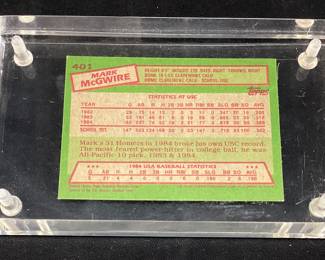 1985 TOPPS MARK MCGWIRE U.S. BASEBALL TEAM CARD
