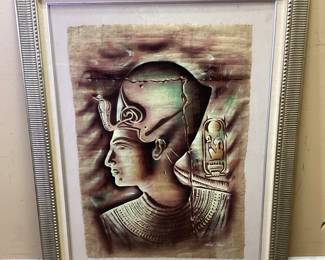 SIGNED ADEL KHLIL EGYPTIAN FRAMED PRINT No shipping Pickup only