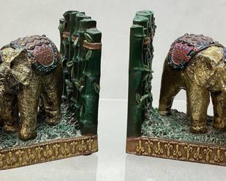 PAIR OF 1998 CBK LTD ELEPHANT BOOKENDS