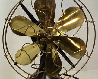 WESTINGHOUSE 6 BLADE BRASS DESK FAN NO SHIPPING PICKUP ONLY