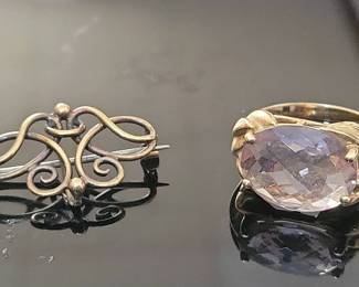 013 Ring Brooch In 14k Gold