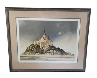 Signed JOHN KELLY Print Mont St Michel