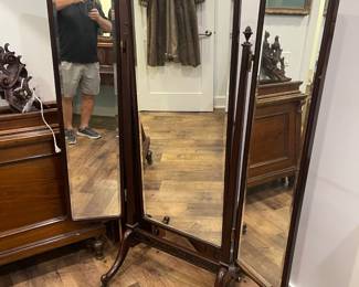 19th Century Tri-Fold Freestanding Vanity
