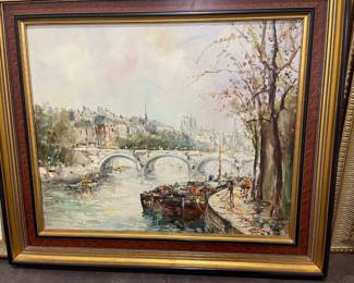 Nice collection of oil on canvas paintings.