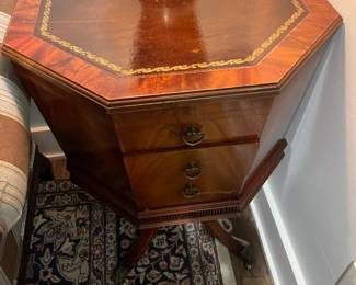 19th Century English Regency Hexagonal Sewing Chest or Side Table