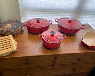 selection of Le Creuset