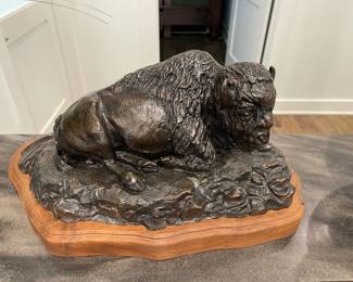 LE Mike Flanagan bronze buffalo