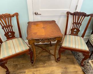 Chippendale styled chairs and table