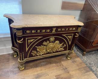 Marble top, Gorgeous Italian sideboard, Unique Metalwork
