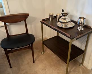 Bar/Tea Cart and MCM Chair