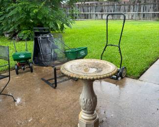 Bird feeder and more chairs