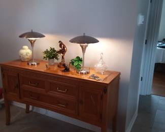 Wood entryway table