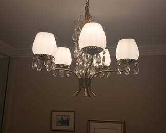 Vintage mid-century chandelier. I've never seen another like it.