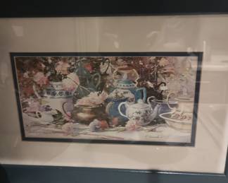 Tea print. Goes well with the cups.