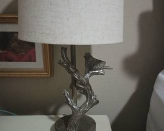 Two lovely bird lamps.