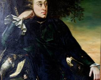 Large English oil on canvas 