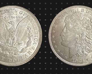 VERIFIED NOT A COPY
USA 1 dollar, Morgan Dollar 1921