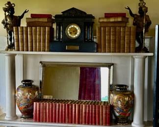 Antique books all through the apartment