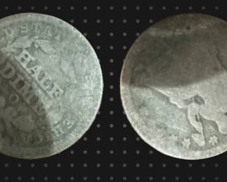 USA ½ dime, Seated Liberty Half Dime C
1853-0