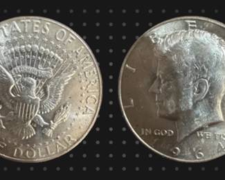 USA ½ dollar, Kennedy Half Dollar
1964