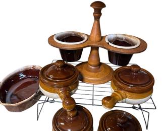 Vintage Glazed Onion Soup Bowls