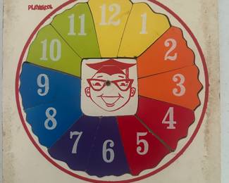 Vintage Playschool Time Teacher Blocks