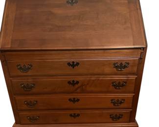 Slant Lid Chippendale Secretary Dresser