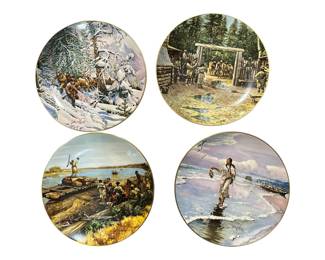 a set of collector plates from the Lewis and Clark Expedition series by Gorham