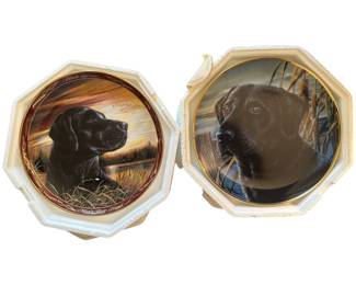 Franklin Mint Black Lab Decorative Plates