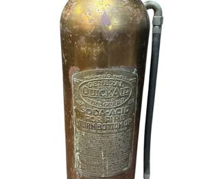 Vintage Brass Quick Aid Fire Extinguisher