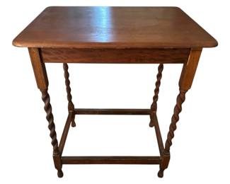 Oak Twist Side Table