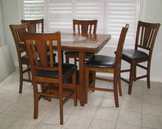 Tall table/ 6 chairs