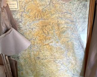 Vintage map of English lake region