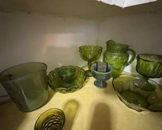 MCM Green Glassware