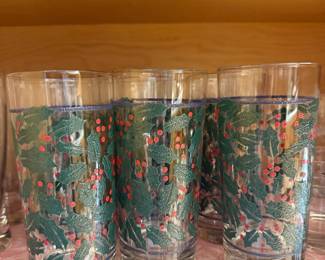 Set 12 Dansk Holly Glasses