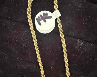 14k rope bracelet