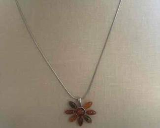 Sterling Amber necklace