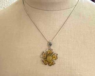 Sterling Amber necklace