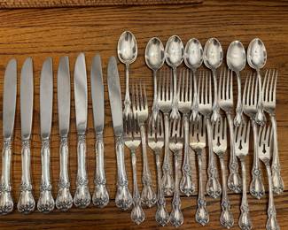 Seven dinner sized( larger) 4 piece place settings in Old Master by Towle Sterling
