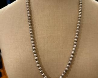 Sterling made in Mexico beaded necklace