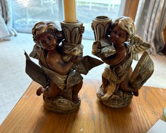Cherub candleholders