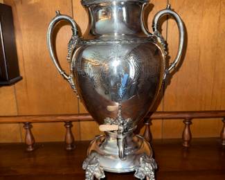 Antique Silver Plate Samovar