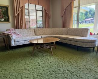 MCM sectional sofa( needs to be reupholstered)Heywood Wakefield Cadence coffee table