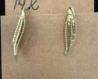 14k threader earrings
