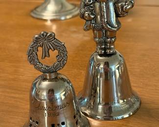 Silver plate Christmas Bells
