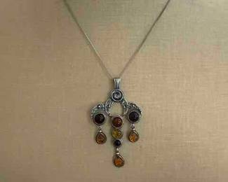 Sterling Amber necklace