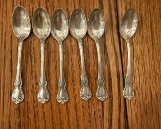 Six demitasse spoons in Old Master by Towle Sterling